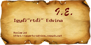 Igyártó Edvina névjegykártya